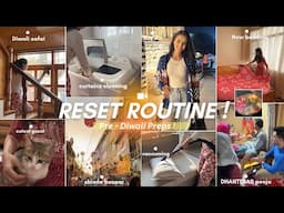 3-Day RESET ROUTINE🪷🪕: Pre-Diwali prep! Cleaning, Declutter, Outing + DHANTERAS pooja!