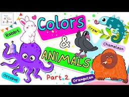 Common English Words - Animals Names In English Vocab For Kids | Best Learning Video For Toddlers