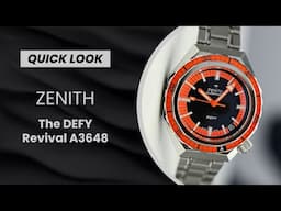 QUICK LOOK: Blast From The Past, the Zenith Defy Revival A3648