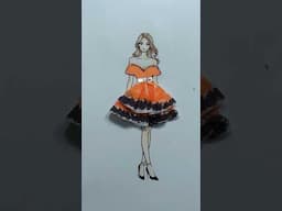 Halloween Dress Design With Tissue Paper #halloweencrafts #dressdesign #oddlysatisfying