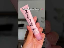 Trying Kylie jenner’s viral Gloss Drip lipgloss 🤔🎀✨ #lipgloss #makeupshorts #makeupreview