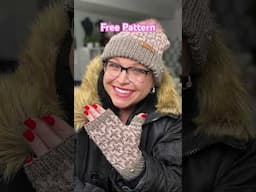 WOW! So Pretty! Mosaic Knit Hat and Fingerless Mittens. Free Patterns and Tutorials