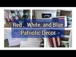 Red,White,and Blue Patriotic Decor #thriftflips #upcycle