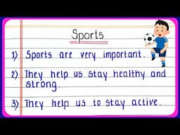 Sports essay writing in English | 10 lines on sports essay in English | English Essay on sports