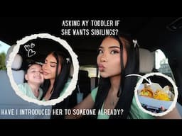 Asking my toddler serious questions as a single mommy! *cute/funny car date mukbang*