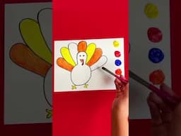 TURKEY PAINTING with Jukie Davie! #kidsfun #kidslearning #thanksgivingcrafts