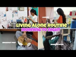 6AM *Realistic* LIVING ALONE Routine in INDIA|Meals Prep, Laundry, Cleaning & More😍#morningroutine