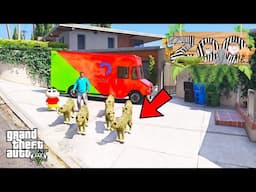 Franklin And Shinchan Caught Leopard From Jungles And Took To Zoo In GTA V