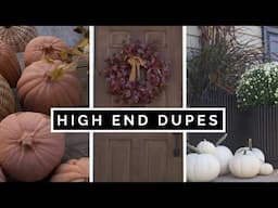 DIY HIGH END HOME DECOR DUPES | OUTDOOR FALL DECORATING HACKS ON A BUDGET