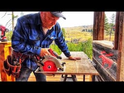 Reclaimed Wood & Live Edge in an Outdoor Kitchen. Off Grid Build #16