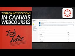 How to turn on Notifications in Canvas Web Courses