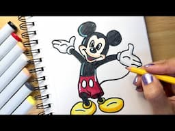 How do draw Mickey Mouse