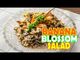 Quick Easy Ensalada Puso ng Saging | Ginitaang Banana Blossom Salad Vegan Banana Flower Coconut Milk