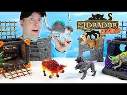 Eldrador Creatures HUGE Battle Cave Arena Schleich Review with Ice Rat Squirrel Attack!