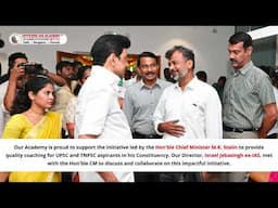 Officers IAS Academy Joins CM M.K. Stalin’s Initiative to Support Aspirants with Quality Coaching