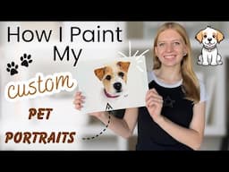 THIS Is how I actually paint my pet portraits.....