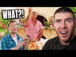 Pro Chef Reacts.. Jamie Oliver's MENTOR Makes PERFECT Pizza?!