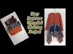 Easy beginner friendly upcycled clothing tutorial