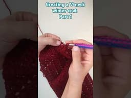 Part 1 of creating a crochet winter coat for girls #crochetting #crochetcoat #crochet #crochetgirls