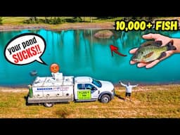 Stocking 10,000+ NEW Fish in the Backyard Pond!! **BAD NEWS**