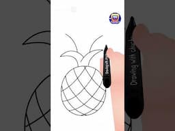 How to Draw a Pineapple #Shorts #drawingtutorial #drawingforkids #chuchutv #drawingshorts