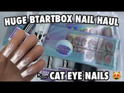 Huge BTARTBOX Nail Haul | Cat Eye X Coat Nail Series | How To Apply Gel X Nails | Solid Nail Gel