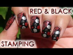 Red & Black Reverse Stamping | DIY Nail Art Tutorial | MSLP