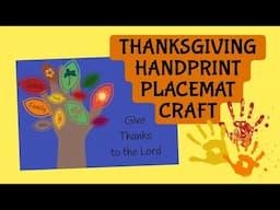 Thanksgiving Handprint Placemat Craft 🍂🖐🏼🍽️🖍️ | Easy Thanksgiving Crafts for Kids 🦃 | Fun Activities