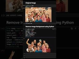 Remove Image Background using Python #python #coding #programming #codingchallenge #languages