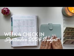 Week 4 Check In | September 2024 Budget | Inconsistent Income | College Student | 25 Year Old