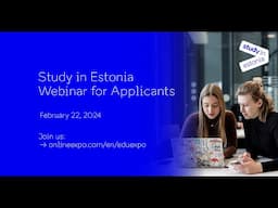 Study in Estonia Webinar for Applicants 2024 | University of Tartu