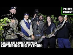 Giant Python Leaves Aussies With A Smelly Surprise While Python Hunting In The Florida Everglades