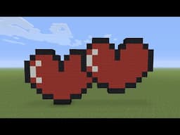 Minecraft Pixel Art - Double Hearts