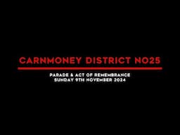 Carnmoney District Remembrance Parade 9th Nov 2024