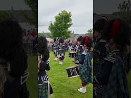 Highland Cathedral played by Ballater #pipeband #drumcorps in Tomintoul Moray #scotland #shorts