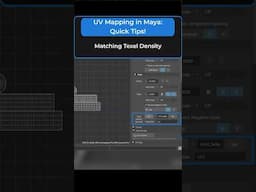 Match Texel Density for UVs in Maya! #3dmodeling #autodeskmaya #gamedev