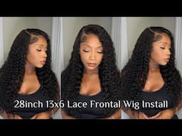 HOW TO INSTALL 13x6 FRONTAL WIG | ONLY $120 For 28 inch 13x4 250 DENSITY AMAZON WIG | Mei Mei Hair