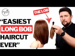 CUTTING Edge LOB Haircut Tutorial For Beginners!