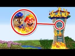 Minecraft : Blippi.exe ATTACKED The Paw Patrol TOWER!