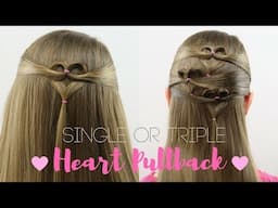 Triple Heart Pullback | Valentine's Day Hairstyle | BabesInHairland.com