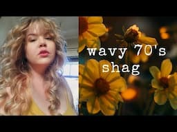 70's shag for fine natural wavy hair | Curly Girl Method Wash Day