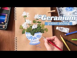 How to Paint Flowers | Easy Geraniums for Beginners