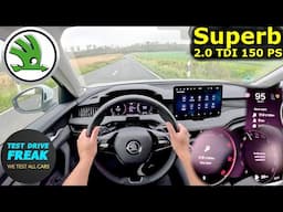 2024 Skoda Superb Combi 2.0 TDI 150 PS Country Road POV Drive | Fuel Consumption & Efficiency Test