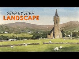 Landscape Watercolor Painting Tutorial - Step by Step