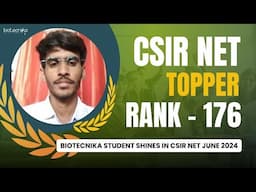 How I Cracked CSIR NET JRF 2024 with AIR 176: Nitin Jangid’s Journey with Biotecnika!