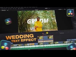 Wedding Text Video Effect DaVinci Resolve | Add Text Behind Object | DaVinci Resolve Tutorial