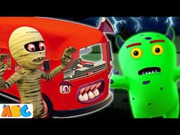 🔴🧟Wheels On the Bus With Green Monsters | Spooky Bus Ride For Kids |  @AllBabiesChannel