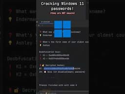 Your Windows 11 Password is NOT safe... #endermanch #windows  #microsoft