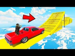 GTA 5: CRAZY AIR PARKOUR RACE CHALLENGE with CHOP & BOB