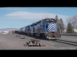 [4K] Montana Rail Link & BNSF Trains, Livingston & Big Timber, MT (March 2022)